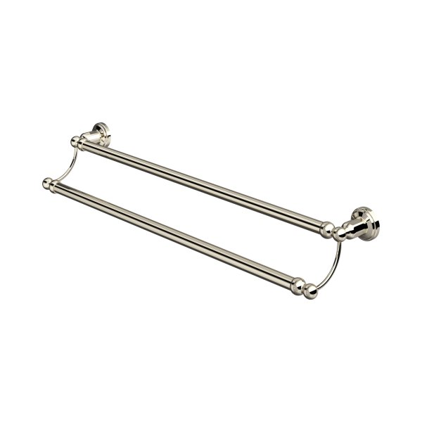 Perrin & Rowe Traditional 648mm Double Towel Rail - Nickel