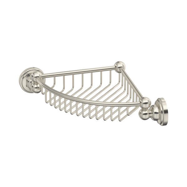 Perrin & Rowe Traditional Corner Basket - Pewter