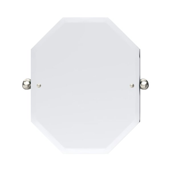 Perrin & Rowe Traditional 625 x 500mm Octagonal Mirror - Pewter