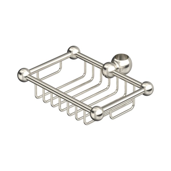 Perrin & Rowe Traditional Sliding Rail Soap Basket - Pewter