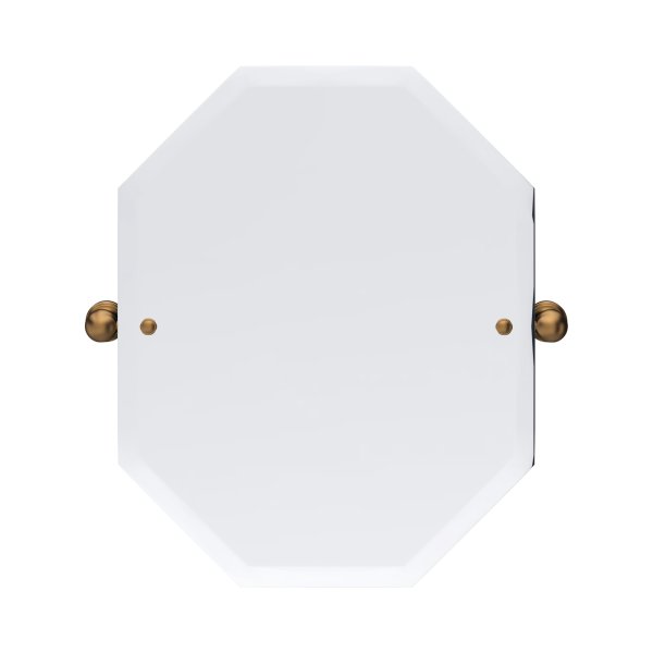 Perrin & Rowe Traditional 625 x 500mm Octagonal Mirror - English Bronze
