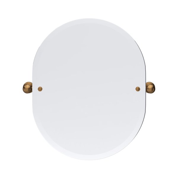 Perrin & Rowe Traditional 625 x 500mm Oval Mirror - English Bronze