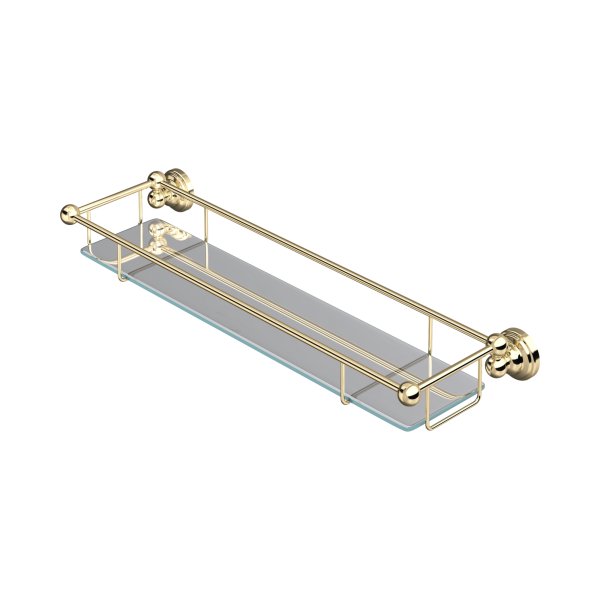 Perrin & Rowe Traditional 510mm Glass Shelf - Gold