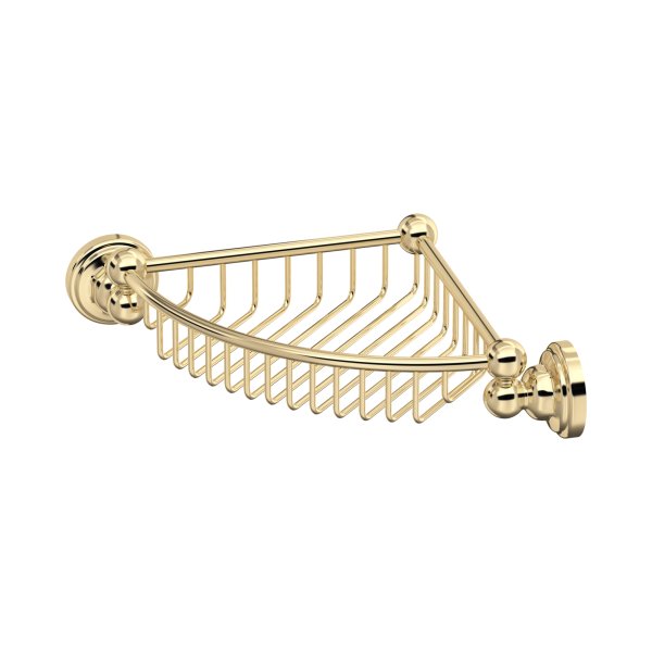 Perrin & Rowe Traditional Corner Basket - Gold