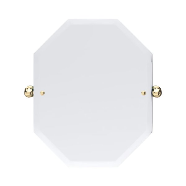 Perrin & Rowe Traditional 625 x 500mm Octagonal Mirror - Gold