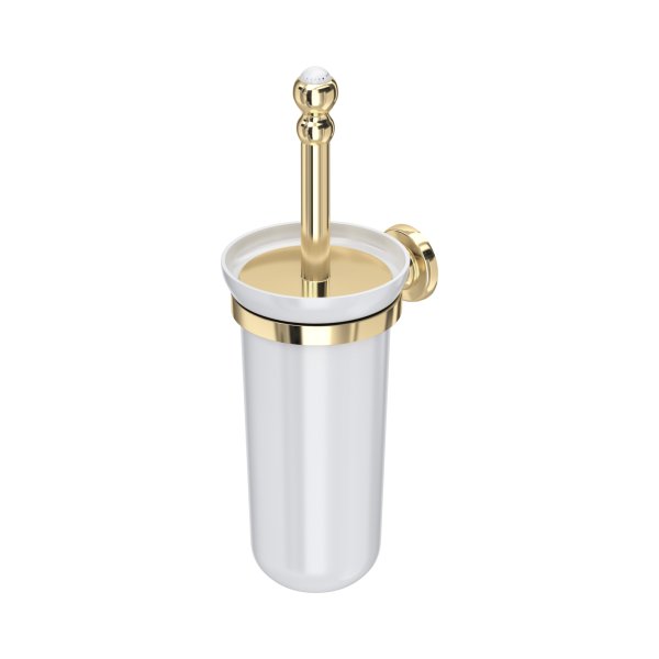 Perrin & Rowe Traditional Wall-Mounted Toilet Brush Holder - Gold