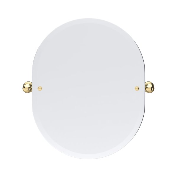 Perrin & Rowe Traditional 625 x 500mm Oval Mirror - Polished Brass