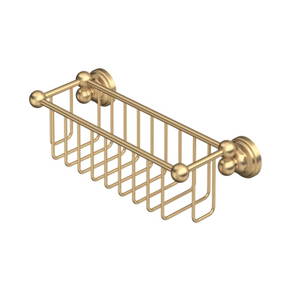 Perrin & Rowe Traditional 260mm Shower Basket - Satin Brass