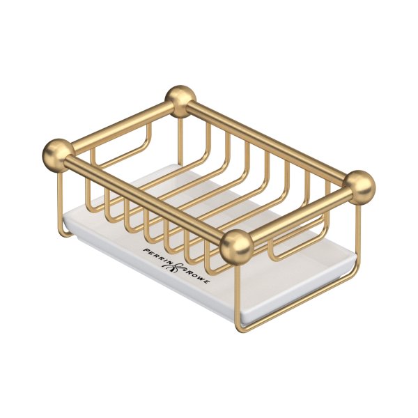 Perrin & Rowe Traditional Freestanding Soap Tray - Satin Brass
