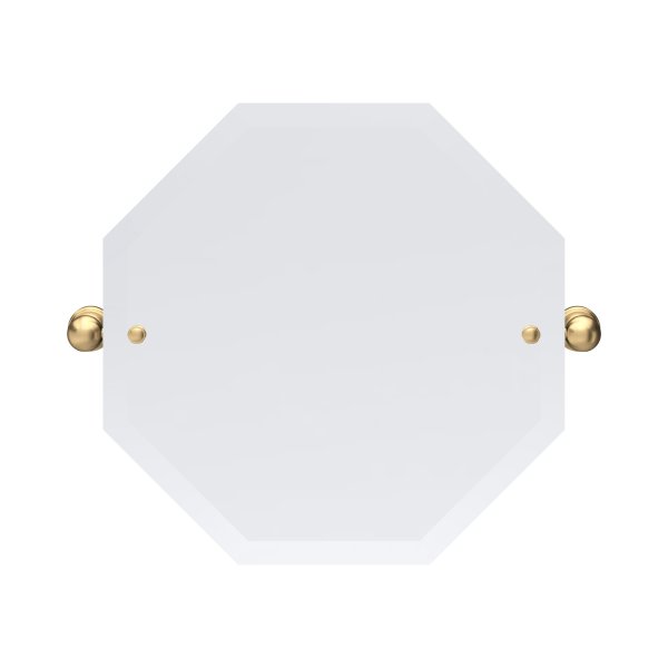 Perrin & Rowe Traditional 500 x 500mm Octagonal Mirror - Satin Brass