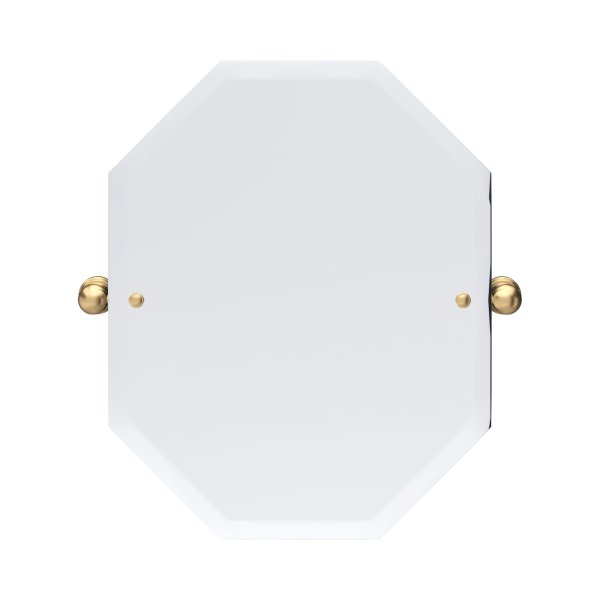 Perrin & Rowe Traditional 625 x 500mm Octagonal Mirror - Satin Brass