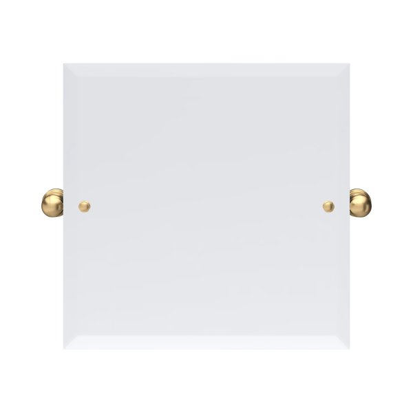 Perrin & Rowe Traditional 500mm Square Mirror - Satin Brass