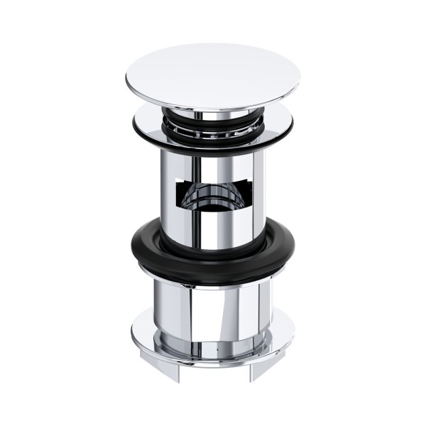 Perrin & Rowe Large Slotted Push Basin Waste - Chrome