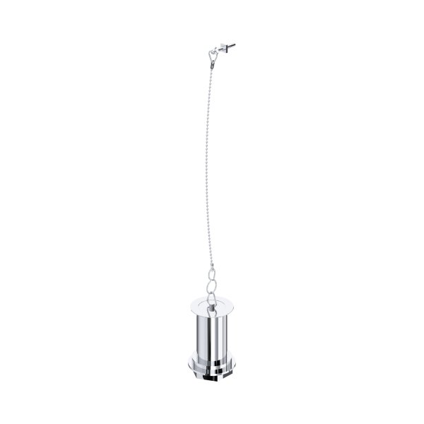 Perrin & Rowe Unslotted Basin Waste with Metal Plug Stay & Chain - Chrome