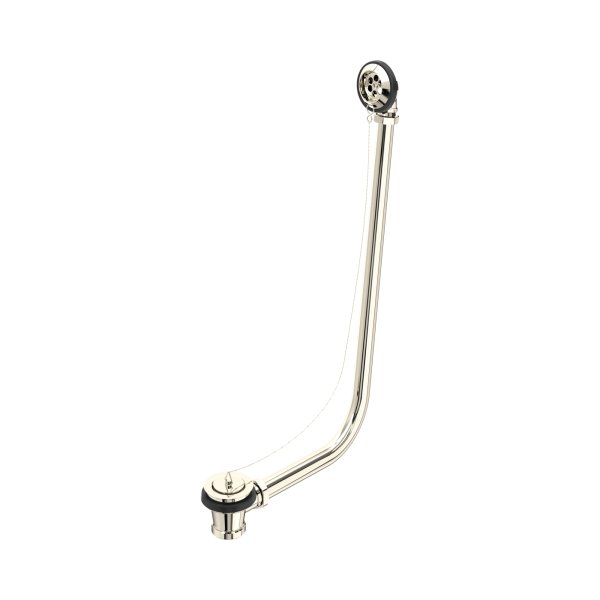 Perrin & Rowe Bath Waste & Overflow with Exposed Pipes - Nickel