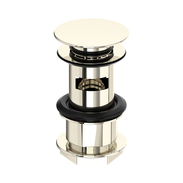 Perrin & Rowe Large Slotted Push Basin Waste - Nickel