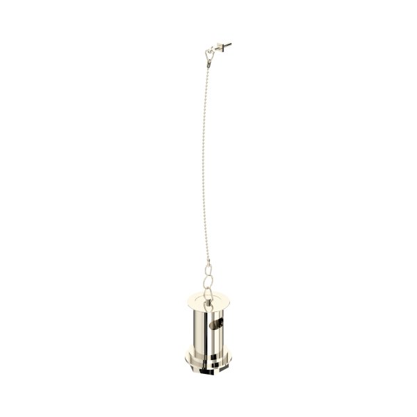 Perrin & Rowe Slotted Basin Waste with Metal Plug Stay & Chain - Nickel