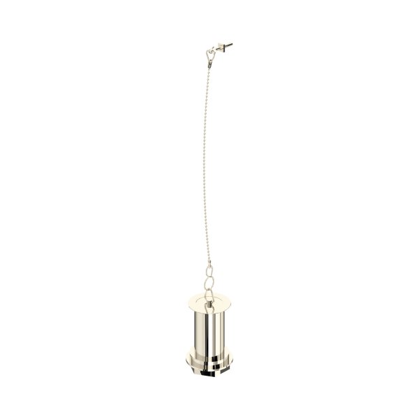 Perrin & Rowe Unslotted Basin Waste with Metal Plug Stay & Chain - Nickel