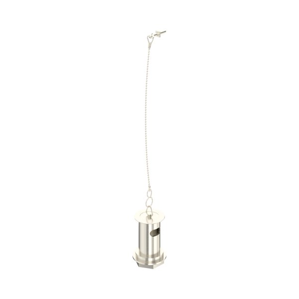Perrin & Rowe Slotted Basin Waste with Metal Plug Stay & Chain - Pewter