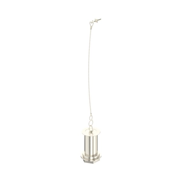 Perrin & Rowe Unslotted Basin Waste with Metal Plug Stay & Chain - Pewter