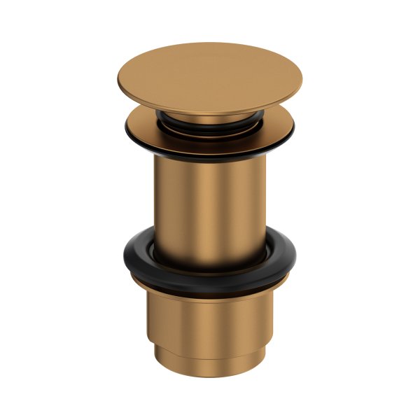 Perrin & Rowe Large Unslotted Push Basin Waste - English Bronze