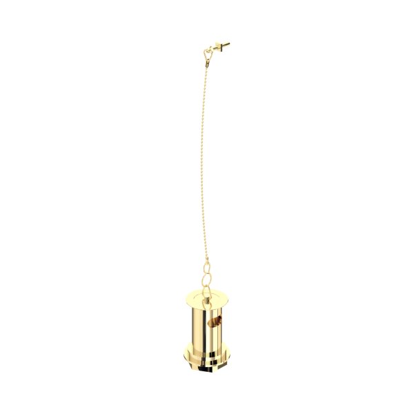 Perrin & Rowe Slotted Basin Waste with Metal Plug Stay & Chain - Polished Brass