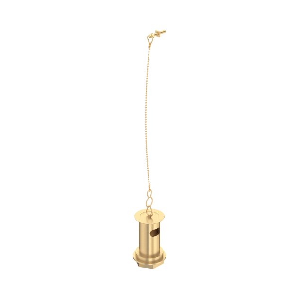 Perrin & Rowe Slotted Basin Waste with Metal Plug Stay & Chain - Satin Brass