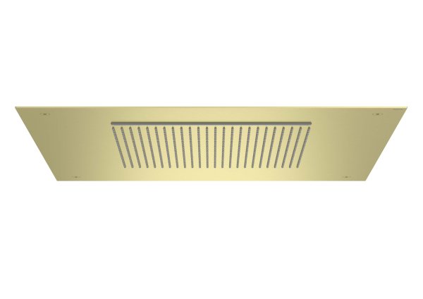 Roca Raindream 500 x 500mm Ceiling-Mounted Shower Head with Rain & Waterfall Functions - Brushed Brass