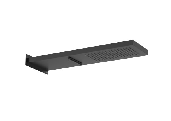 Roca Raindream 165 x 537mm Wall-Mounted Shower Head with Rain & Waterfall Functions - Matt Black