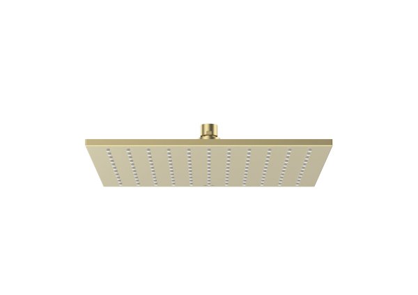 Roca Raindream 300 x 300mm Extraslim Square Rain Shower Head - Brushed Brass