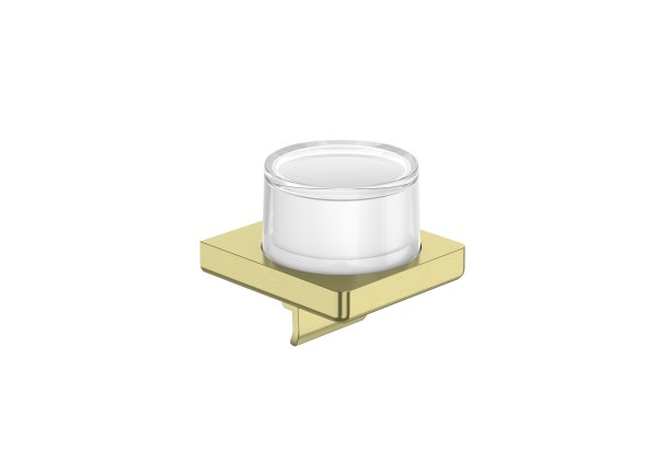 Roca Tempo Wall-Mounted Soap Dispenser - Brushed Brass