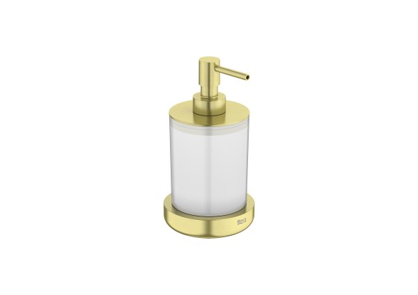 Roca Tempo Over Countertop Soap Dispenser - Brushed Brass
