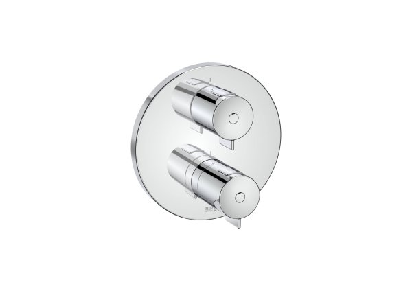 Roca T-500 Thermostatic Bath/Shower Mixer with Automatic Diverter (2 Ways) - Chrome