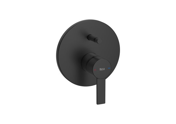 Roca Targa Built-In 2 Way Bath-Shower Mixer - Matt Black
