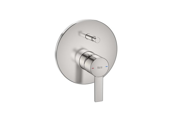 Roca Targa Built-In 2 Way Bath-Shower Mixer - Stainless Steel 