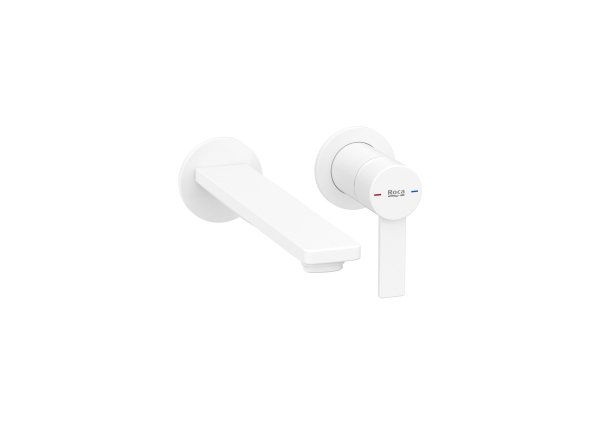 Roca Targa Wall Mounted Basin Mixer - Matt White