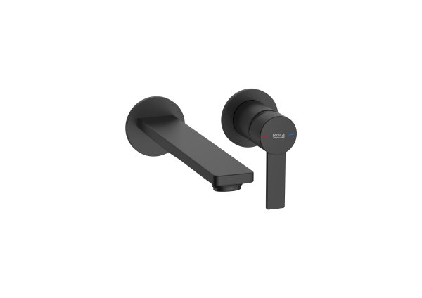 Roca Targa Wall Mounted Basin Mixer - Matt Black