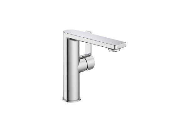 Roca Targa Large Smooth Body Cold Start Basin Mixer - Chrome