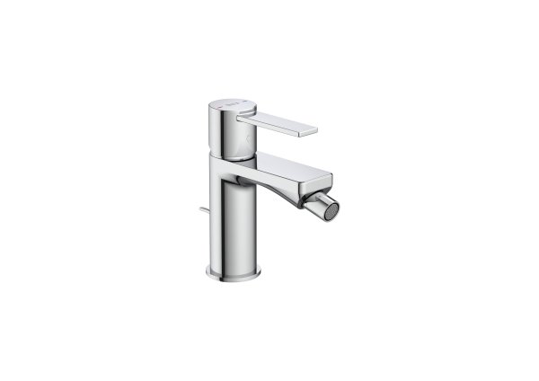 Roca Targa Bidet Mixer with Pop-Up Waste - Chrome