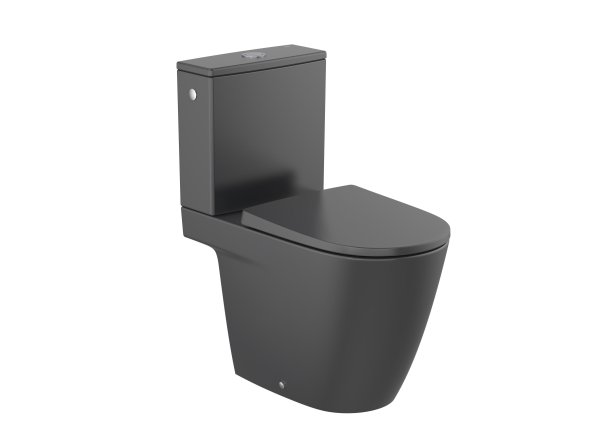 Roca Ona Close-Coupled Rimless Toilet - Matt Black