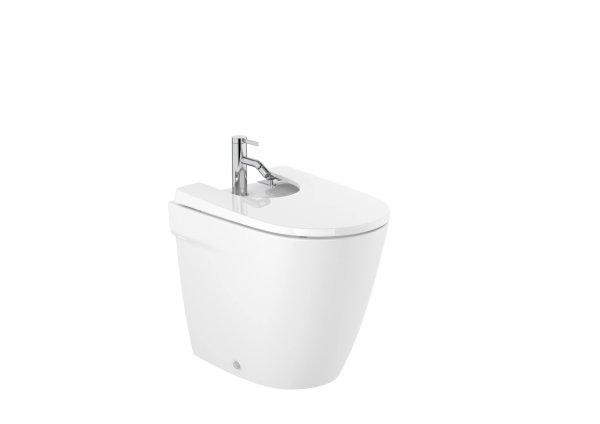 Roca Ona Back-to-Wall Floorstanding Bidet - Supraglaze