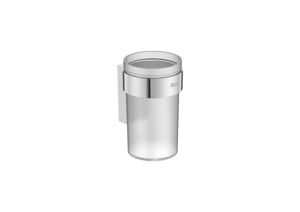 Roca Victoria Wall-Mounted Glass Tumbler - Chrome
