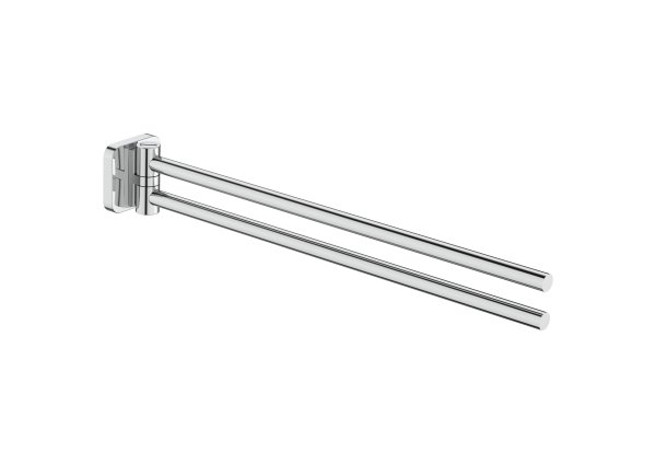 Roca Victoria 400mm Double Swivel Towel Rail - Chrome