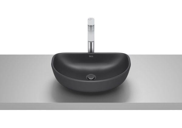 Roca Optica 450mm Arc Countertop Basin - Matt Black