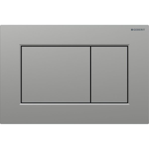 Geberit Sigma 01 Square Dual Flush Plate with Anti Fingerprint Coating - Matt Chrome - Stock Clearance