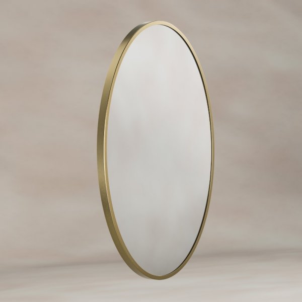 Origins Living Delphine 550 x 800mm Oval Mirror - Brushed Brass