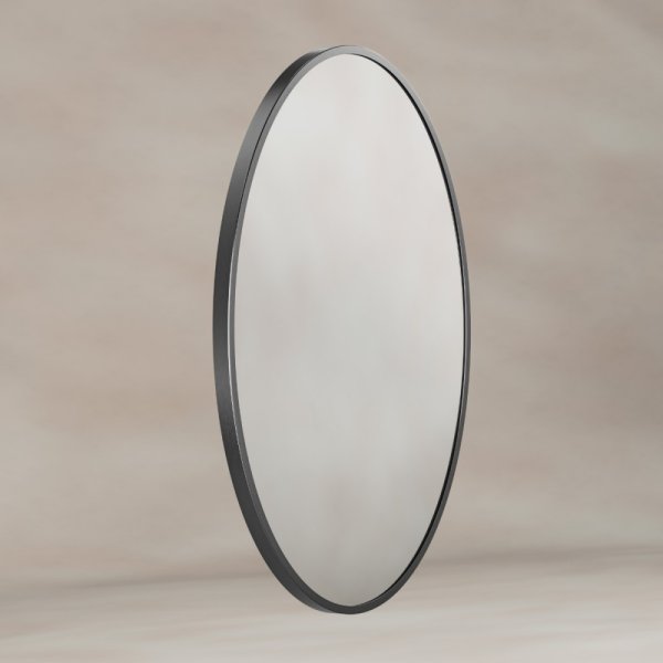 Origins Living Delphine 550 x 800mm Oval Mirror - Gunmetal