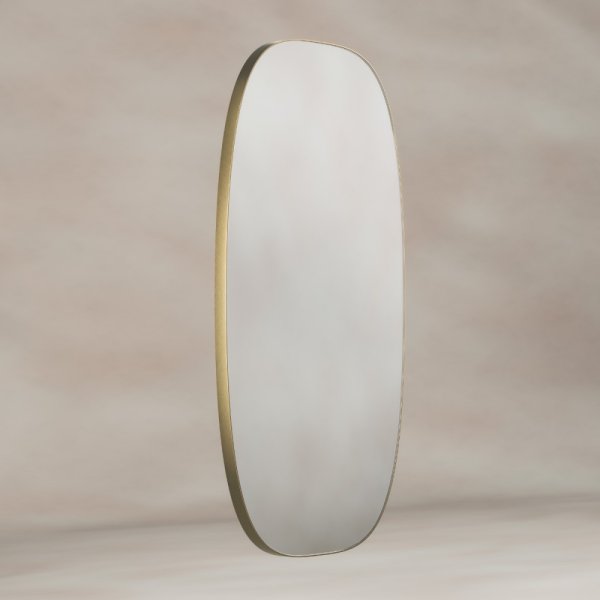 Origins Living Oslo 450 x 800mm Barrel Mirror - Brushed Brass