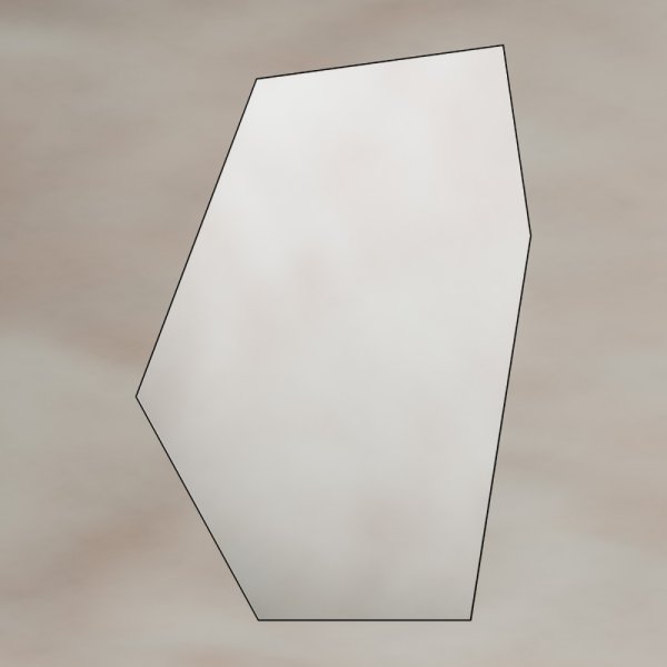 Origins Living Oslo 550 x 800mm Irregular Hexagon Mirror - Black