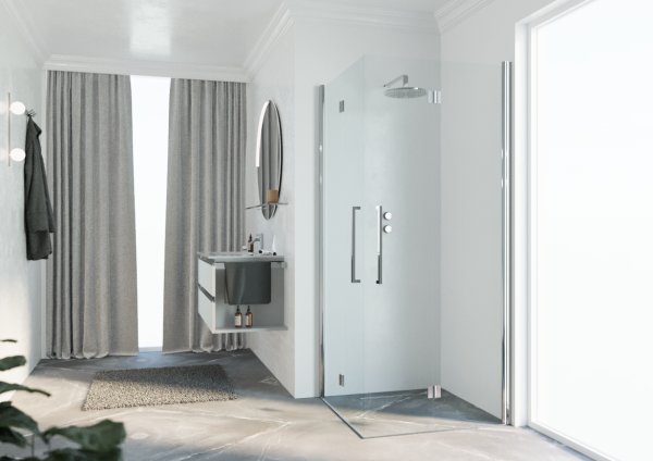Novellini Young 2AS Corner Entry Bi-Fold Shower Enclosure